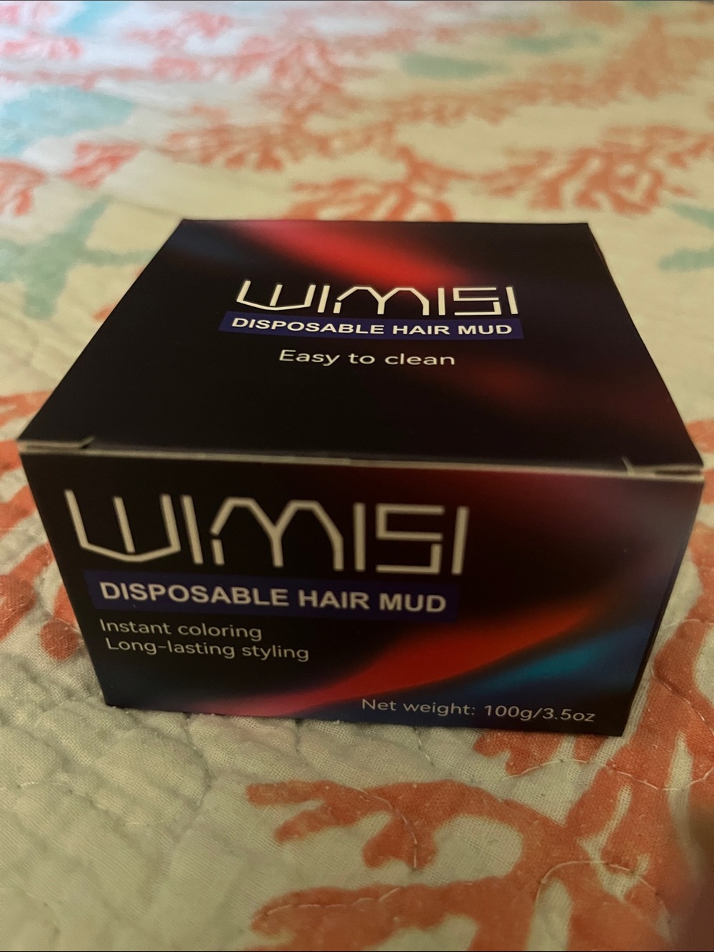 Disposable Hair Mud - Instant Coloring in Black with Long-Lasting Styling Blue